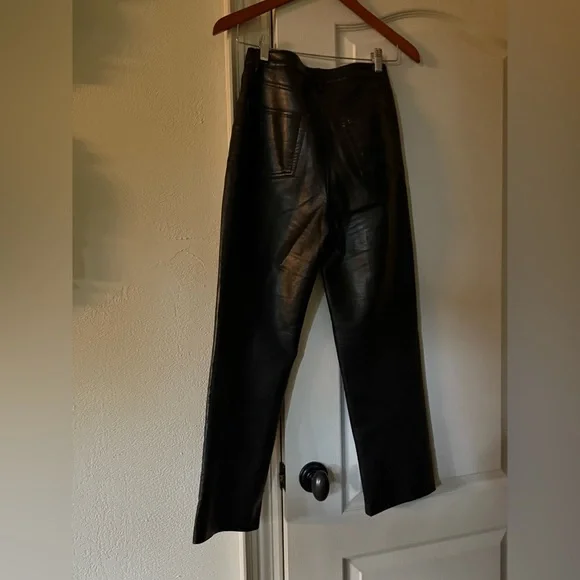 Wilfred Quilted Black Faux Leather Pants - Picture 2 of 5